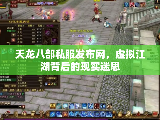 天龙八部私服发布网，虚拟江湖背后的现实迷思