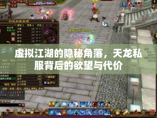 虚拟江湖的隐秘角落，天龙私服背后的欲望与代价