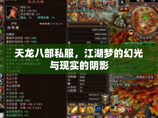 天龙八部私服，江湖梦的幻光与现实的阴影