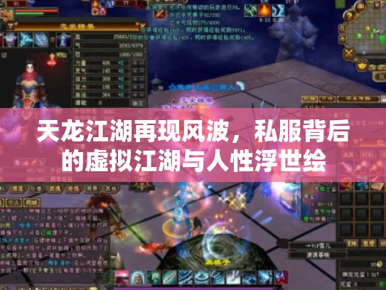 天龙江湖再现风波，私服背后的虚拟江湖与人性浮世绘