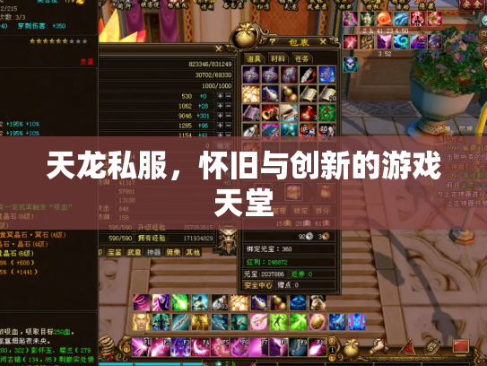 天龙私服，怀旧与创新的游戏天堂