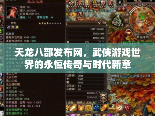 天龙八部发布网，武侠游戏世界的永恒传奇与时代新章