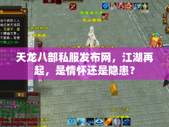 天龙八部私服发布网，江湖再起，是情怀还是隐患？