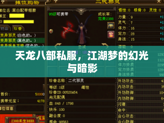 天龙八部私服，江湖梦的幻光与暗影