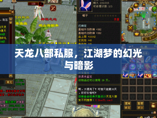天龙八部私服，江湖梦的幻光与暗影
