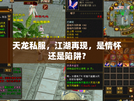天龙私服，江湖再现，是情怀还是陷阱？