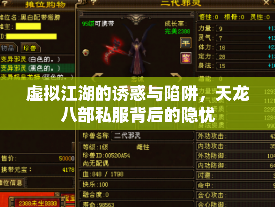 虚拟江湖的诱惑与陷阱，天龙八部私服背后的隐忧