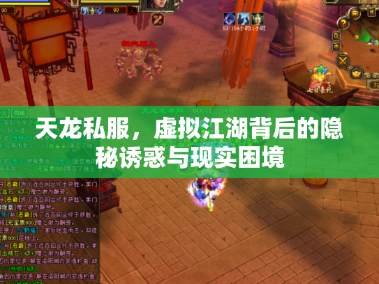 天龙私服，虚拟江湖背后的隐秘诱惑与现实困境