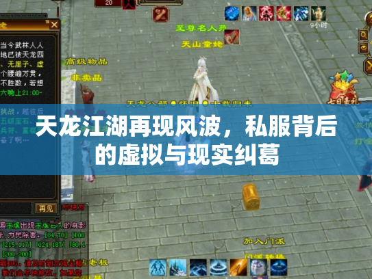 天龙江湖再现风波，私服背后的虚拟与现实纠葛