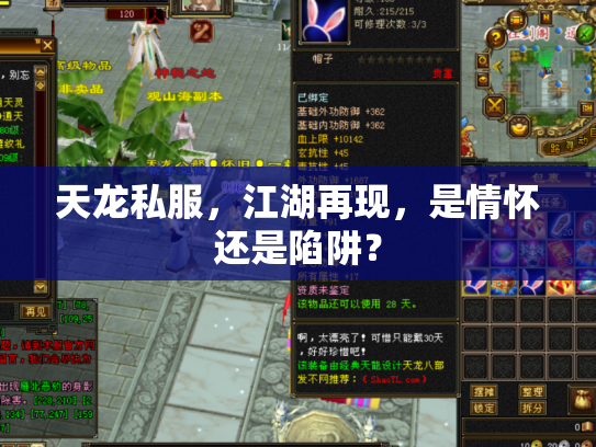 天龙私服，江湖再现，是情怀还是陷阱？