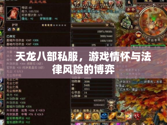 天龙八部私服，游戏情怀与法律风险的博弈