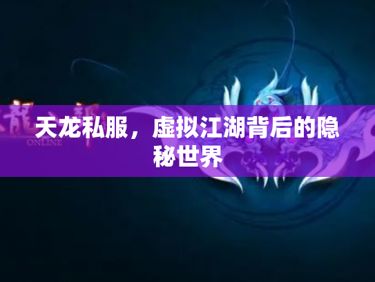 天龙私服，虚拟江湖背后的隐秘世界