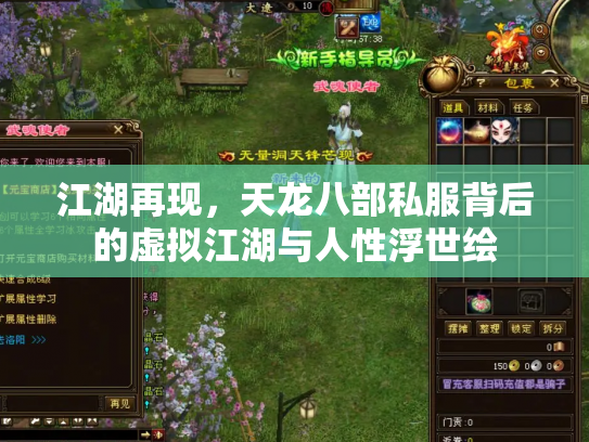 江湖再现，天龙八部私服背后的虚拟江湖与人性浮世绘