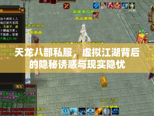 天龙八部私服，虚拟江湖背后的隐秘诱惑与现实隐忧