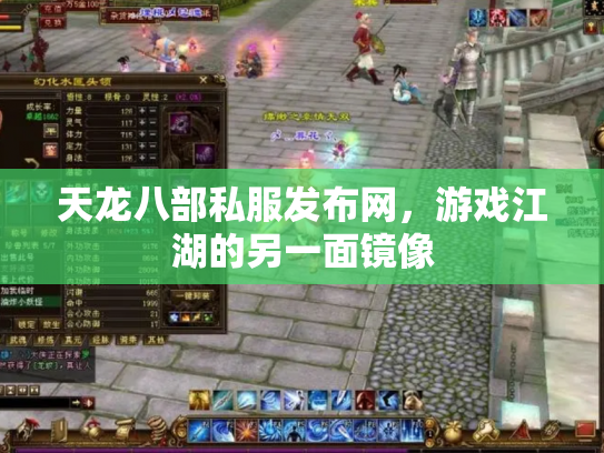 天龙八部私服发布网，游戏江湖的另一面镜像