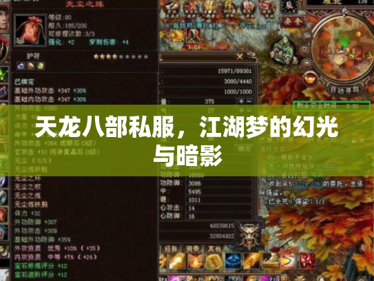 天龙八部私服，江湖梦的幻光与暗影
