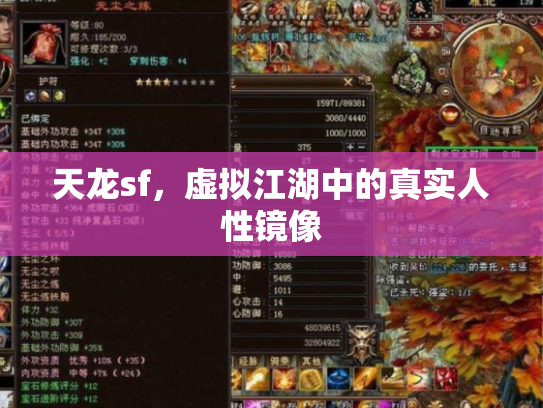 天龙sf，虚拟江湖中的真实人性镜像