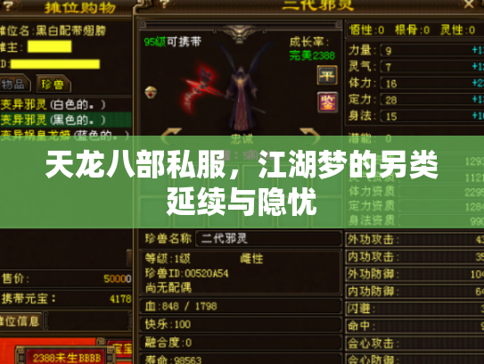 天龙八部私服，江湖梦的另类延续与隐忧