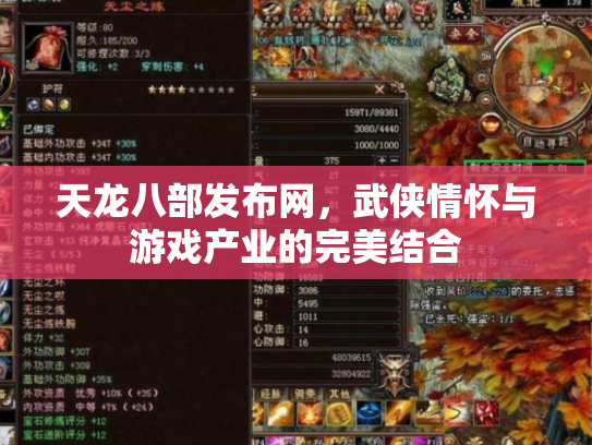 天龙八部发布网，武侠情怀与游戏产业的完美结合