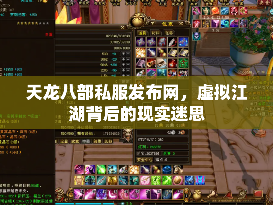 天龙八部私服发布网，虚拟江湖背后的现实迷思