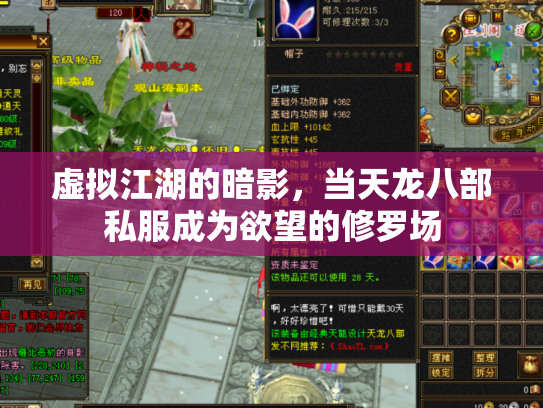 虚拟江湖的暗影，当天龙八部私服成为欲望的修罗场