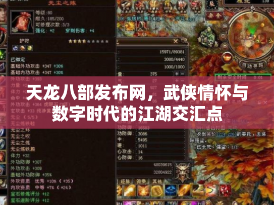 天龙八部发布网，武侠情怀与数字时代的江湖交汇点