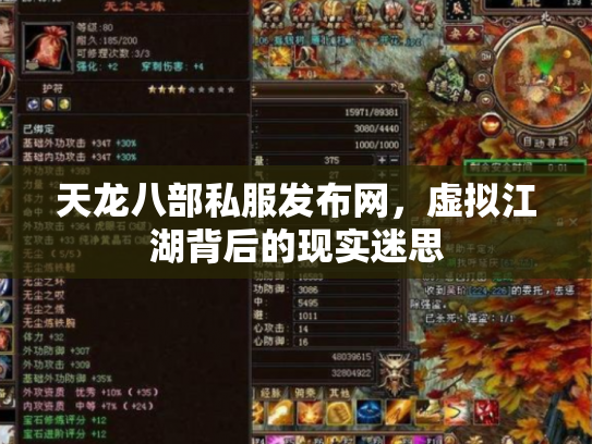 天龙八部私服发布网，虚拟江湖背后的现实迷思