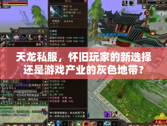天龙私服，怀旧玩家的新选择还是游戏产业的灰色地带？