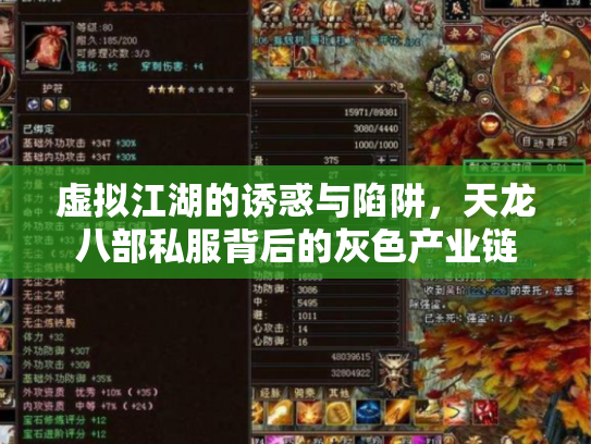 虚拟江湖的诱惑与陷阱，天龙八部私服背后的灰色产业链