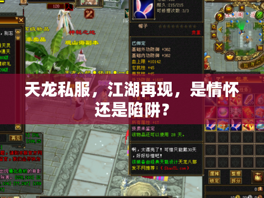 天龙私服，江湖再现，是情怀还是陷阱？