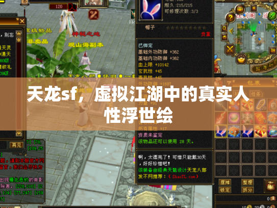 天龙sf，虚拟江湖中的真实人性浮世绘