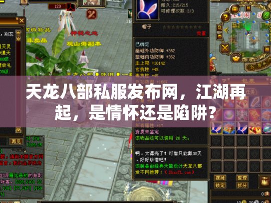 天龙八部私服发布网，江湖再起，是情怀还是陷阱？