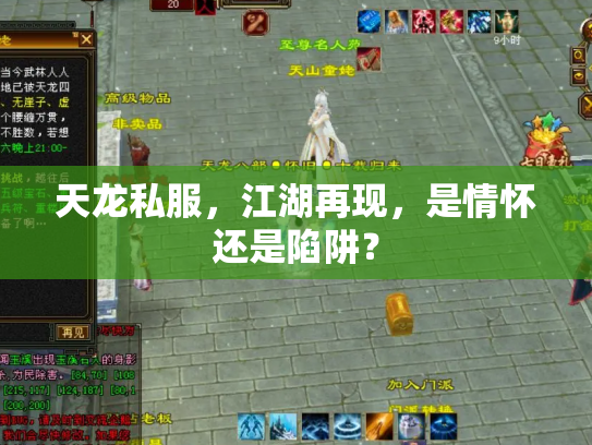 天龙私服，江湖再现，是情怀还是陷阱？