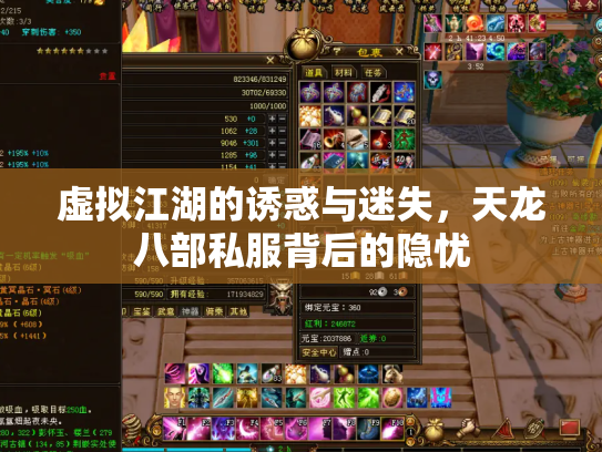 虚拟江湖的诱惑与迷失，天龙八部私服背后的隐忧