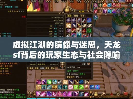 虚拟江湖的镜像与迷思，天龙sf背后的玩家生态与社会隐喻