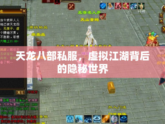 天龙八部私服，虚拟江湖背后的隐秘世界