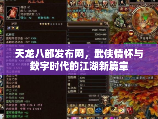 天龙八部发布网，武侠情怀与数字时代的江湖新篇章