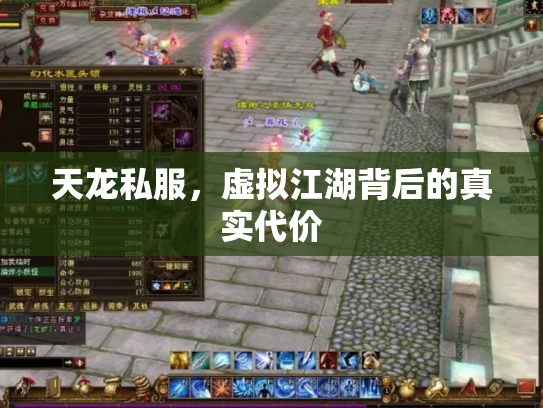 天龙私服，虚拟江湖背后的真实代价