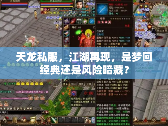 天龙私服，江湖再现，是梦回经典还是风险暗藏？