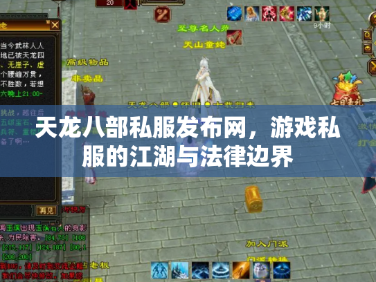 天龙八部私服发布网，游戏私服的江湖与法律边界