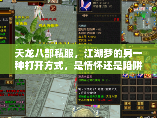 天龙八部私服，江湖梦的另一种打开方式，是情怀还是陷阱？