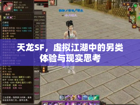天龙SF，虚拟江湖中的另类体验与现实思考