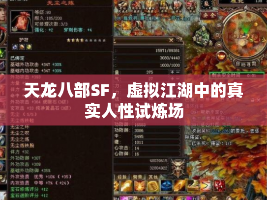 天龙八部SF，虚拟江湖中的真实人性试炼场