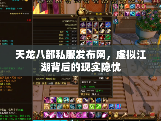 天龙八部私服发布网，虚拟江湖背后的现实隐忧