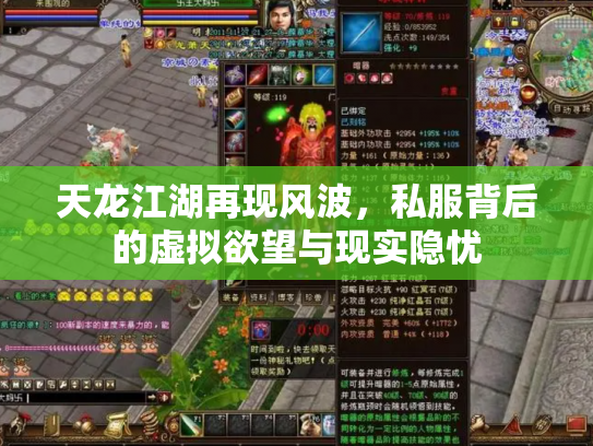 天龙江湖再现风波，私服背后的虚拟欲望与现实隐忧