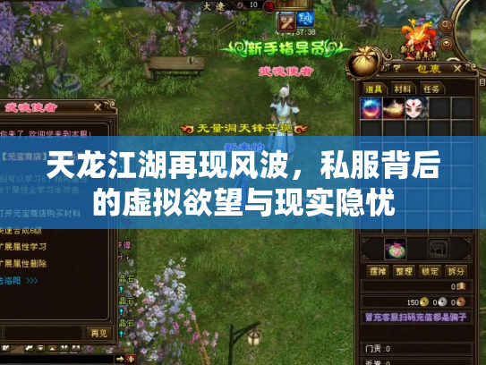 天龙江湖再现风波，私服背后的虚拟欲望与现实隐忧