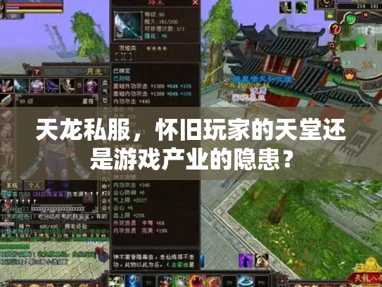 天龙私服，怀旧玩家的天堂还是游戏产业的隐患？