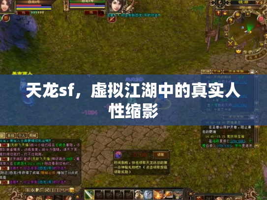 天龙sf，虚拟江湖中的真实人性缩影