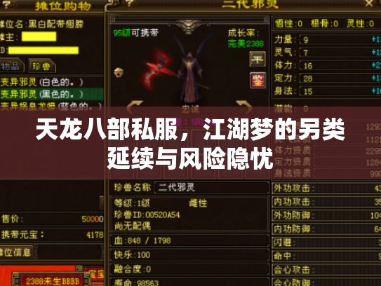 天龙八部私服，江湖梦的另类延续与风险隐忧