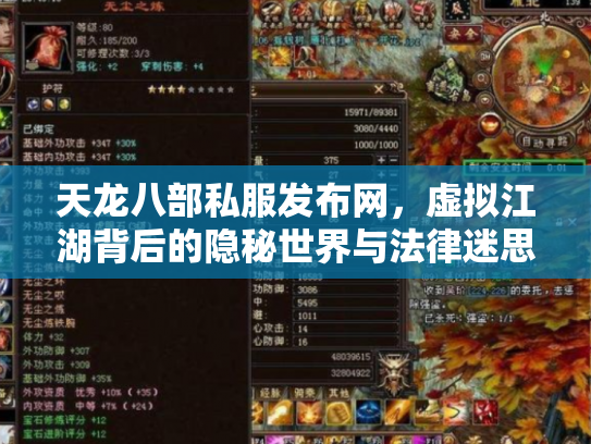天龙八部私服发布网，虚拟江湖背后的隐秘世界与法律迷思